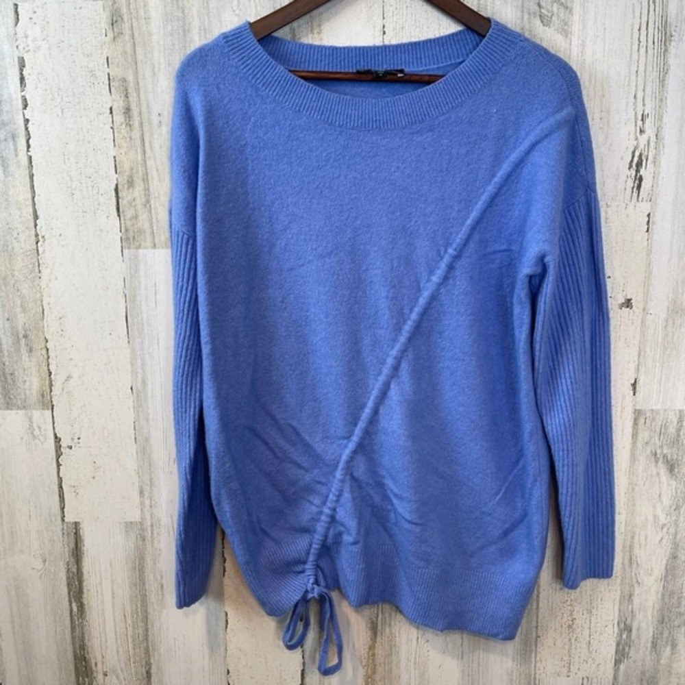 Express Women's Periwinkle Blue Sweater Drawstring Hem Soft Knit Pullover Size M